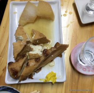 daikon and tofu in dashi broth, Osaka, Japan