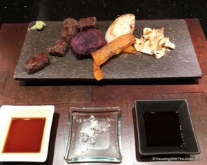 beef and vegetables - Rin-Tei Teppanyaki restaurant, Osaka, Japan