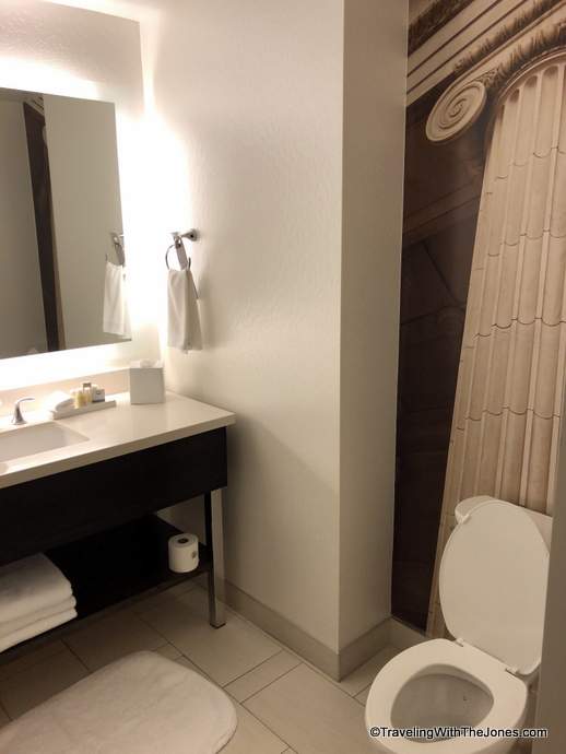 bathroom, Room 436, Renaissance Denver Downtown City Center Hotel