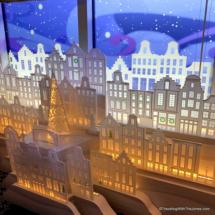 holiday decorations, Dutch Cafe, Koningsdam cruise ship, Holland America Line