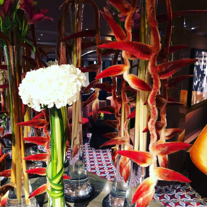 flowers, Koningsdam cruise ship, Holland America Line