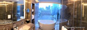 bath pano view, suite 1512, JW Marriott Hotel Chengdu, China