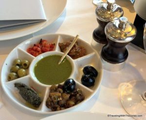 tapenades- Rudi’s Sel de Mer pop-up restaurant, Holland America