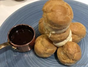 Profiteroles - Rudi’s Sel de Mer pop-up restaurant, Holland America