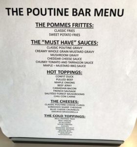 Poutine Bar, ms Veendam, Holland America