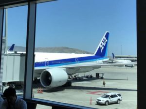 ANA plane at SFO before boarding