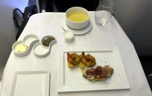 appetizer and soup - Business class - ANA flight 007