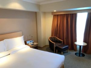 Queen bed, Room 1143, Hilton Narita Airport Hotel, Japan