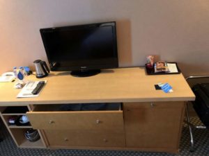 dresser and mini bar, Room 1143, Hilton Narita Airport Hotel, Japan