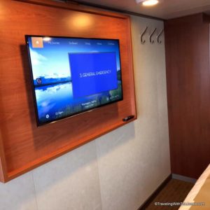 flat screen entertainment system, verandah stateroom #4078, Eurodam, Holland America