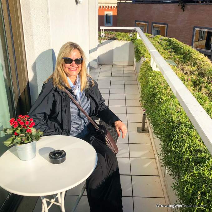 Garden terrace on room 706,  Le Meridien Visconti Rome Hotel