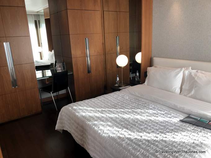 king bed, room #706,  Le Meridien Visconti Rome Hotel