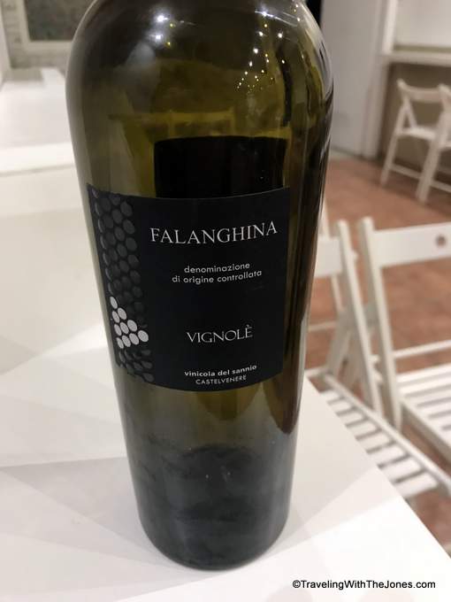 Tasting wine during the Roman Food Tour