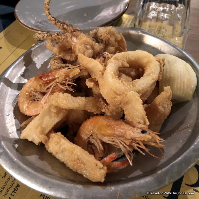 Calamari and shrimp appetizer at Porto.