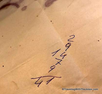 the bill at Dino Express, Prati, Rome