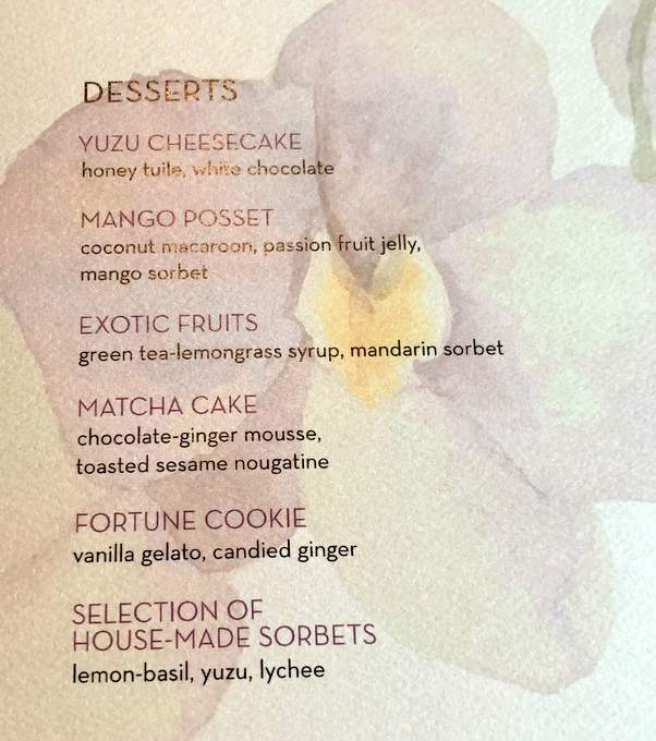 The New Tamarind Menu on Holland America’s Nieuw Statendam Cruise Ship