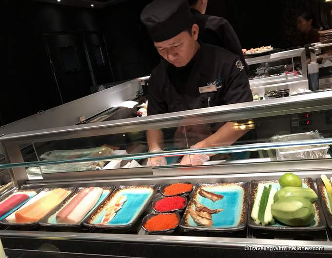 Nami Sushi Menu on Holland America’s Nieuw Statendam Cruise Ship