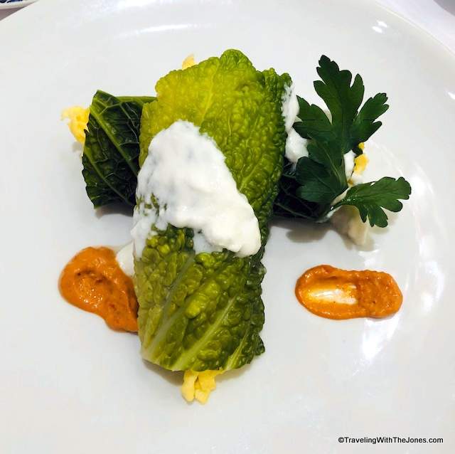 Collard Greens and Scrambled Egg Wrap, Elizabeth Falkner's Light Selections, Holland America