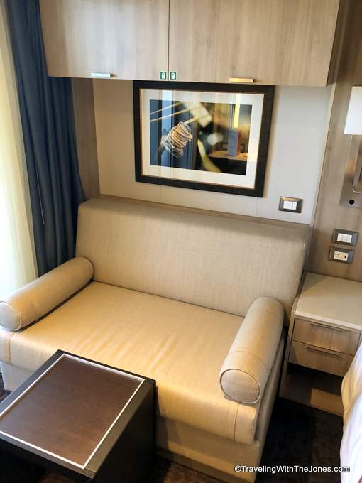sleeper sofa, stateroom #4079, Nieuw Statendam