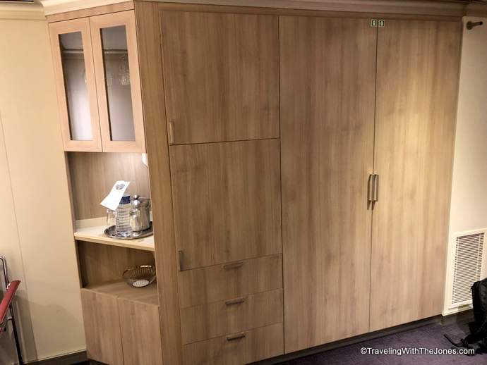 storage, Interior stateroom #1111, Koningsdam, Holland America