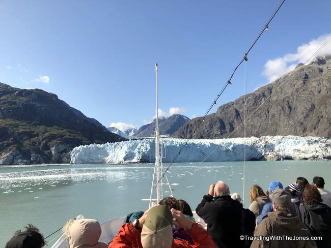 Glacier Bay from bow of Eurodam cruise to Alaska