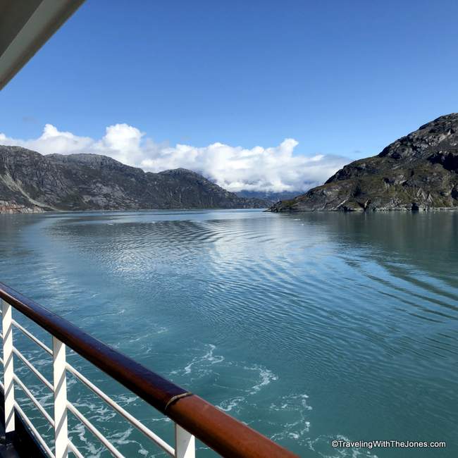 Cruising into Glacier Bay, Alaska on Eurodam cruise ship